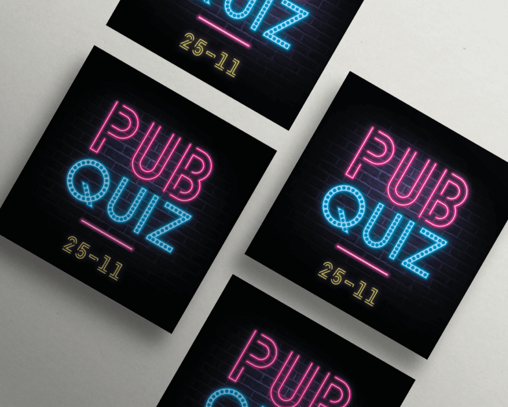 Ontwerp save the date Pub Quiz